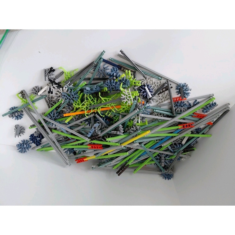 Big Lot Of 2+‎ Pounds Of K'nex Parts Pieces Rods Wheels Connectors Knex Building